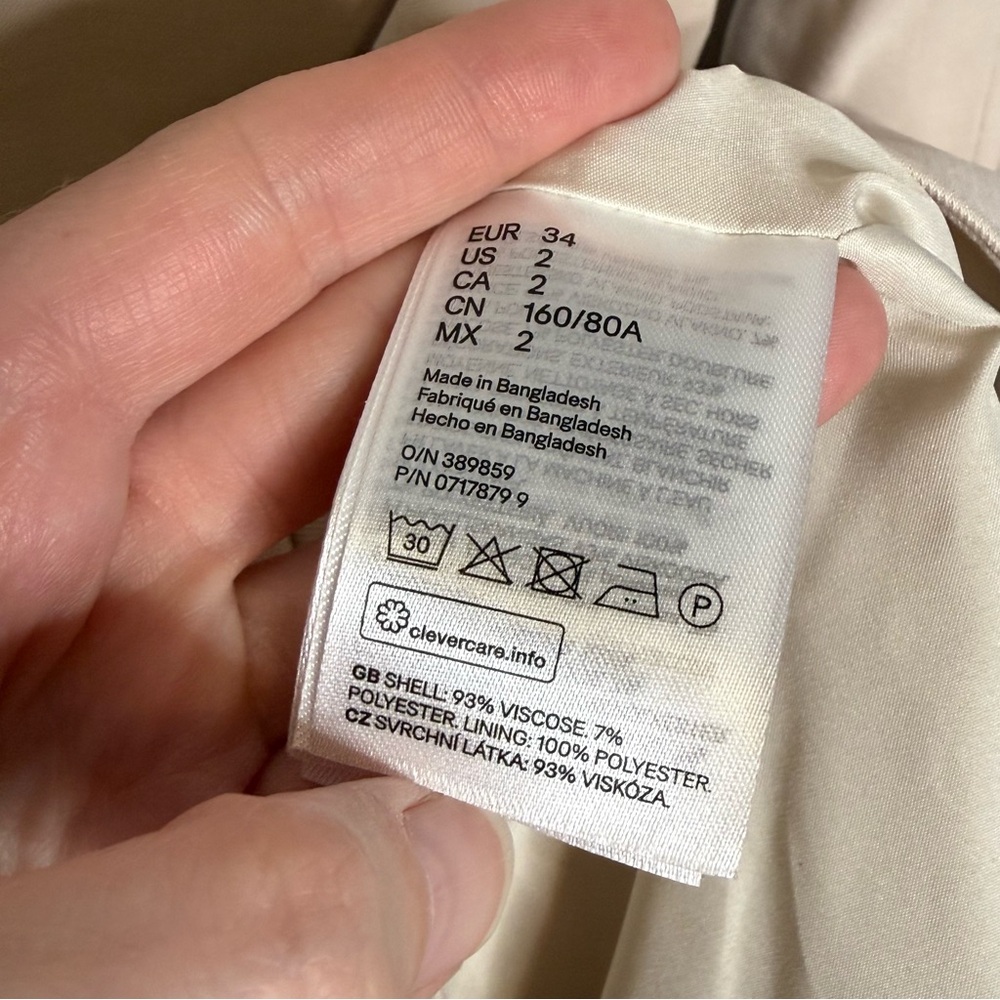 NWT H&M | Tan Double Breasted Oversized Blazer Jacket - Picture 5 of 5